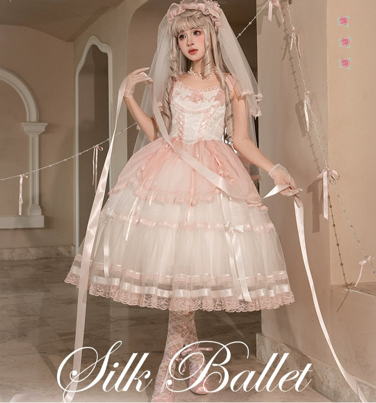 【受注予約1/28まで】Silk Ballet ジャンパースカート・ロング丈