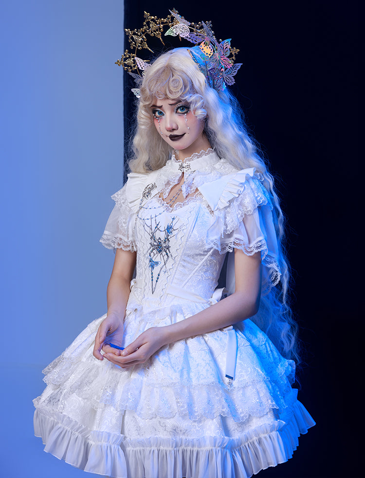 スパイダー刺繍ゴシックスカート3点セット