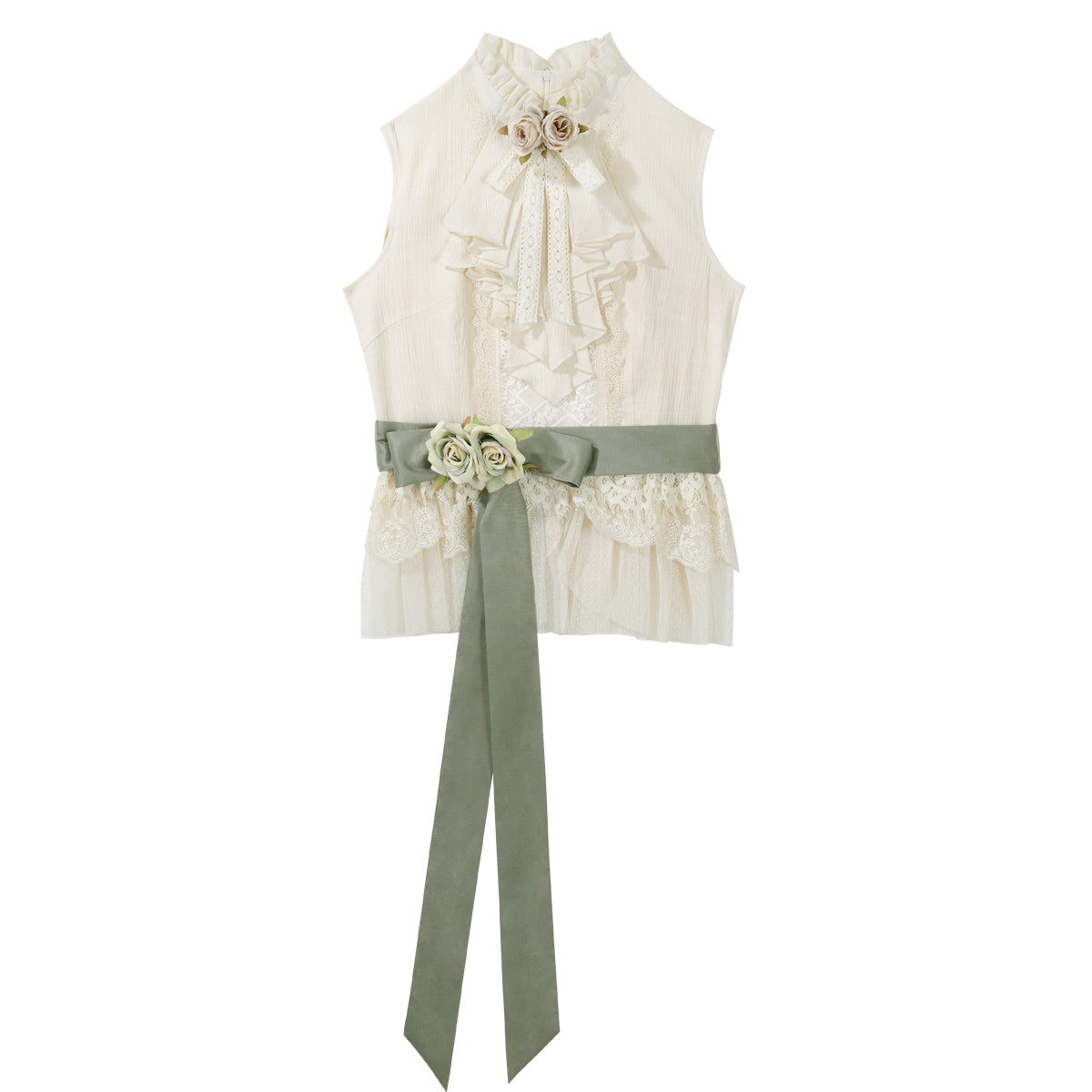 白花 中華風ロングスカートセットアップ