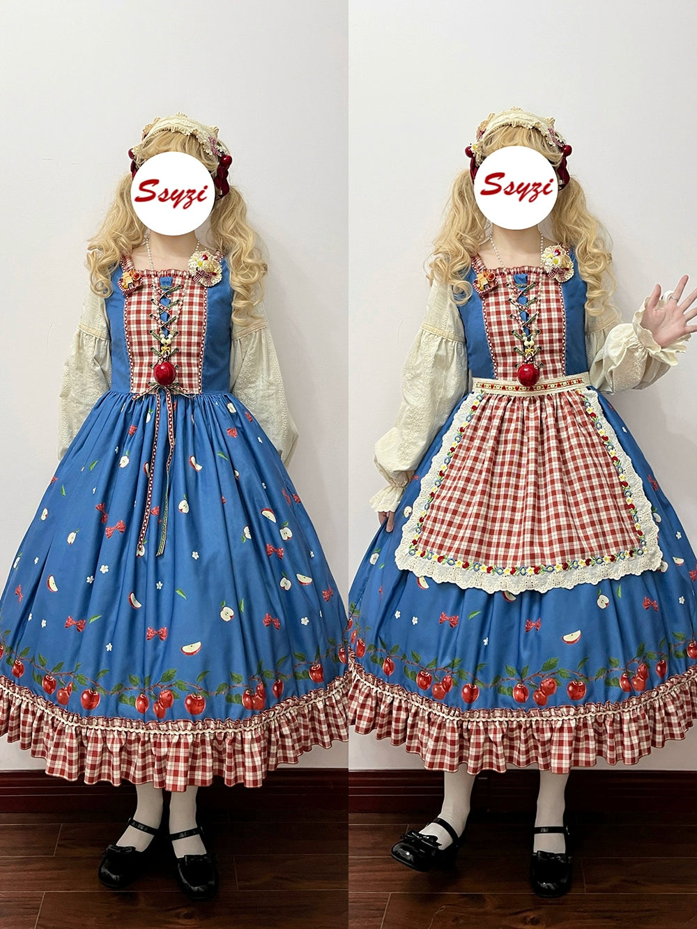 【予約販売】Apple Garden バイエルン風ドッキングワンピース