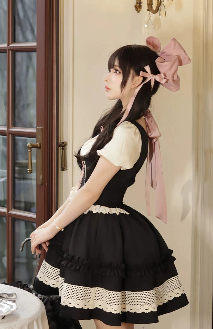 Sweetheart fake layered dress
