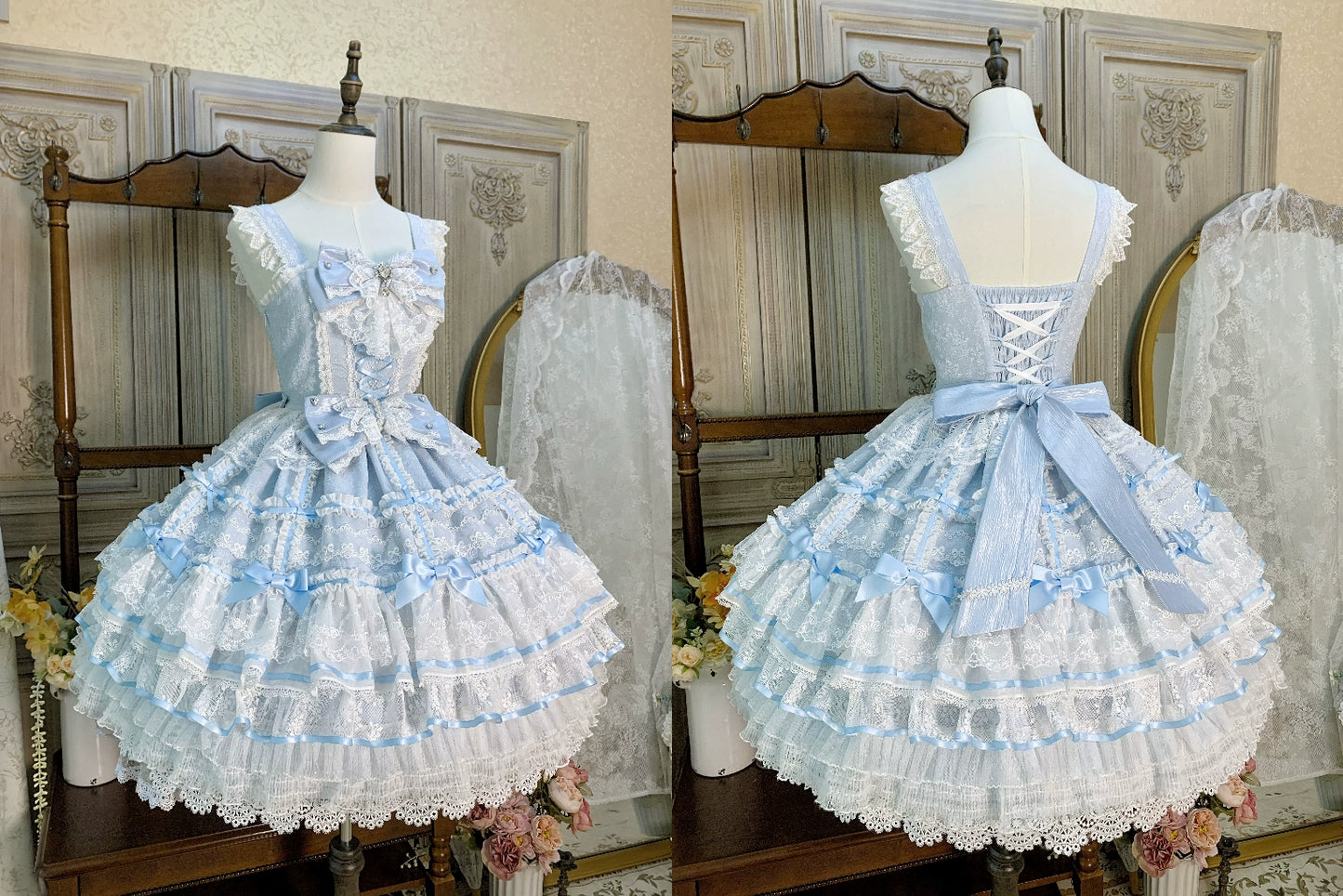 [Pre-orders available until 2/5] Wishing Star Doll-style Jumper Skirt - Pastel Blue