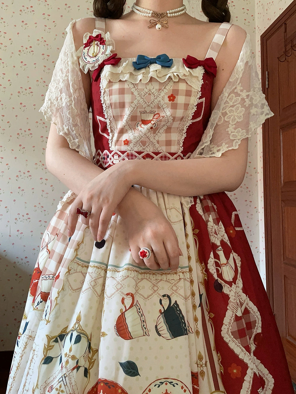 【予約販売】Picnic Tea Party ジャンパースカート