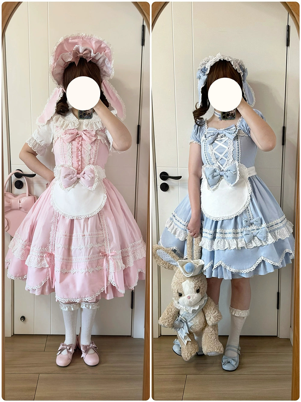 【予約販売】Antique Petal Rabbit リボンワンピース