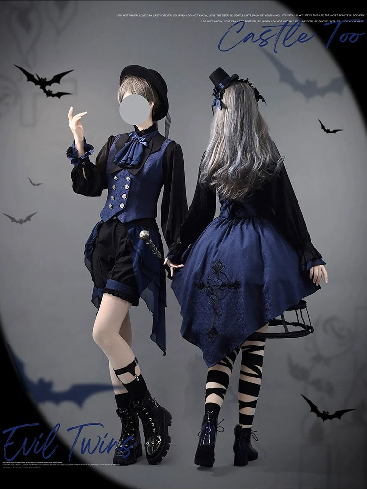 【予約販売】Evil Twins 皇子系 ブラウス・ベスト・マント・パンツ【4点購入で10%オフ】