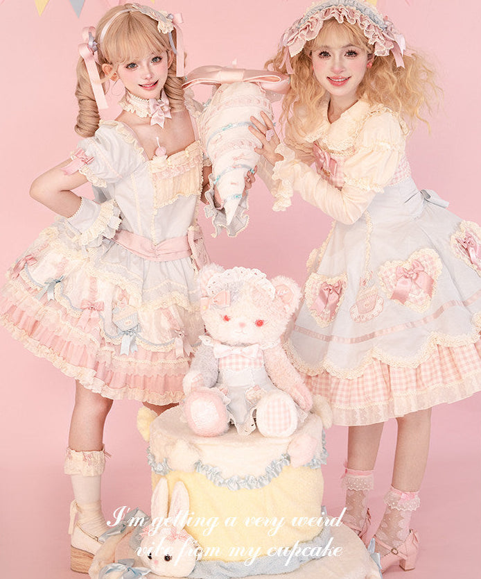 【受注予約1/26まで】Sweet Cup Cake ローウエストワンピース