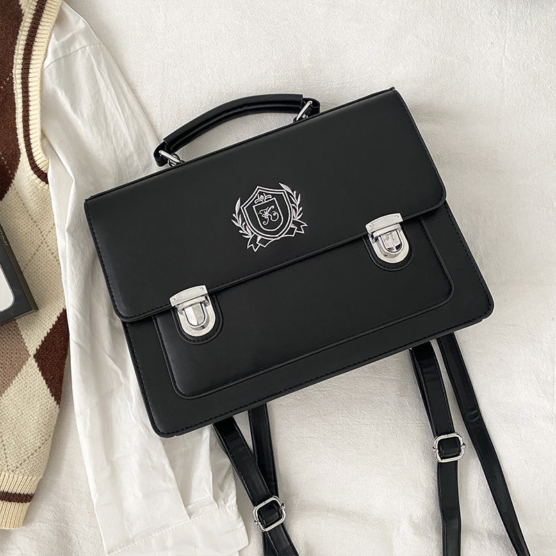 スクール風 ショルダーストラップ付3wayバッグ