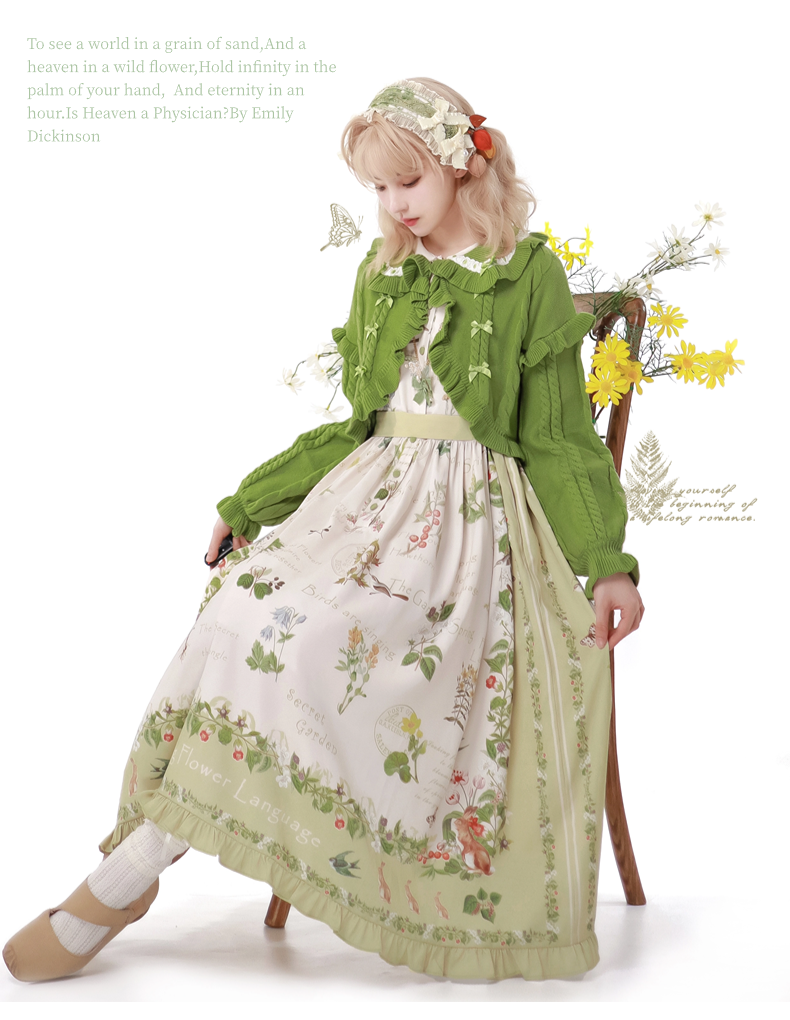 [Pre-orders available until 10/13] Secret Garden Green Floral Dress