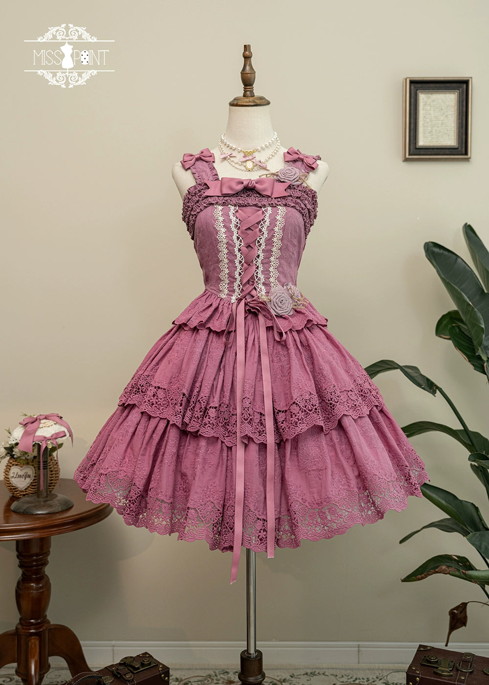 【予約販売】森林輪舞曲ノースリーブトップス レースアップタイプ