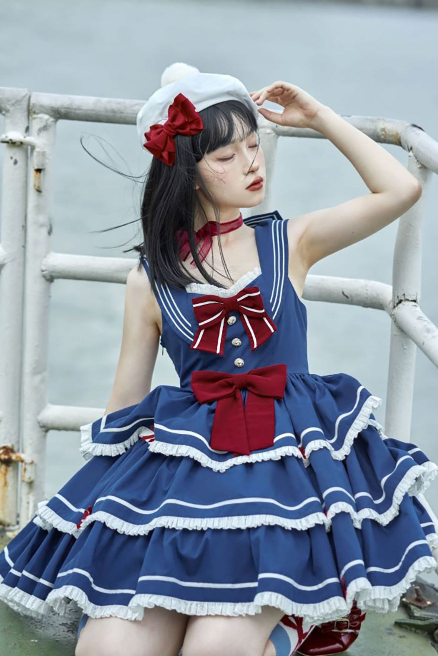 In the Sea Breeze marine style jumper skirt