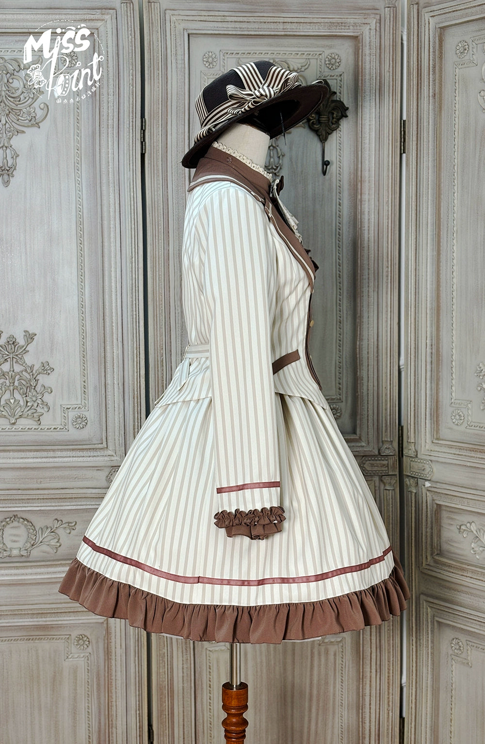 【予約販売】Classic Chocolat Stripe ストライプショートジャケット