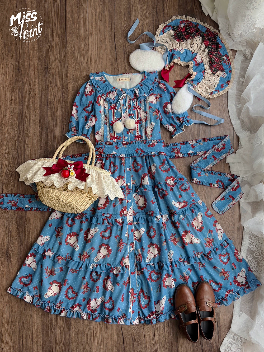 【予約販売】Sweet Berry Rabbit 半袖ワンピース