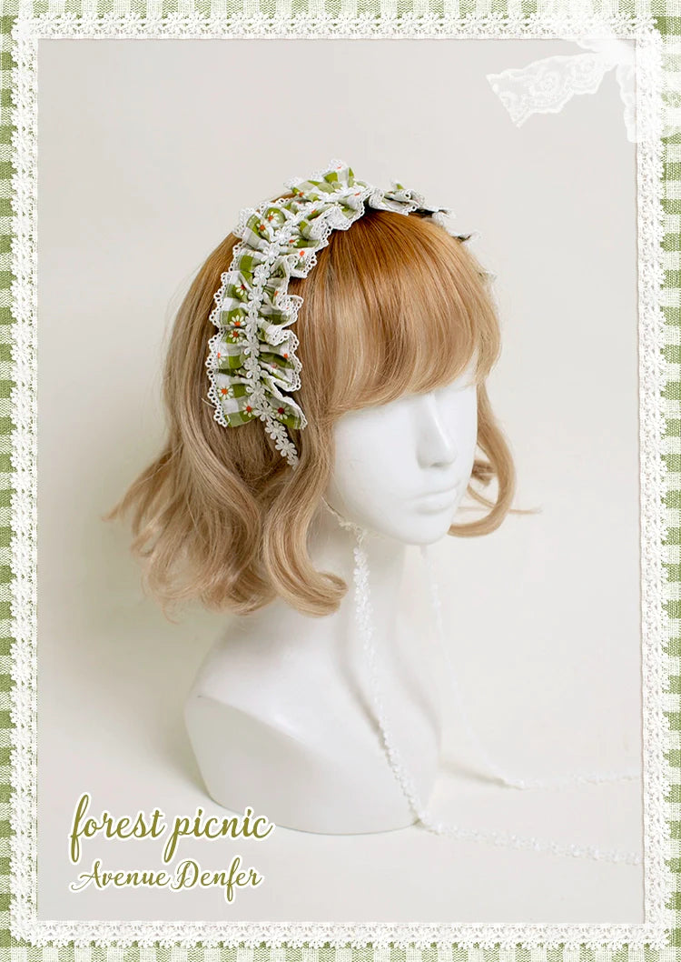 Day's eye ギンガムチェックのヘアアクセサリー