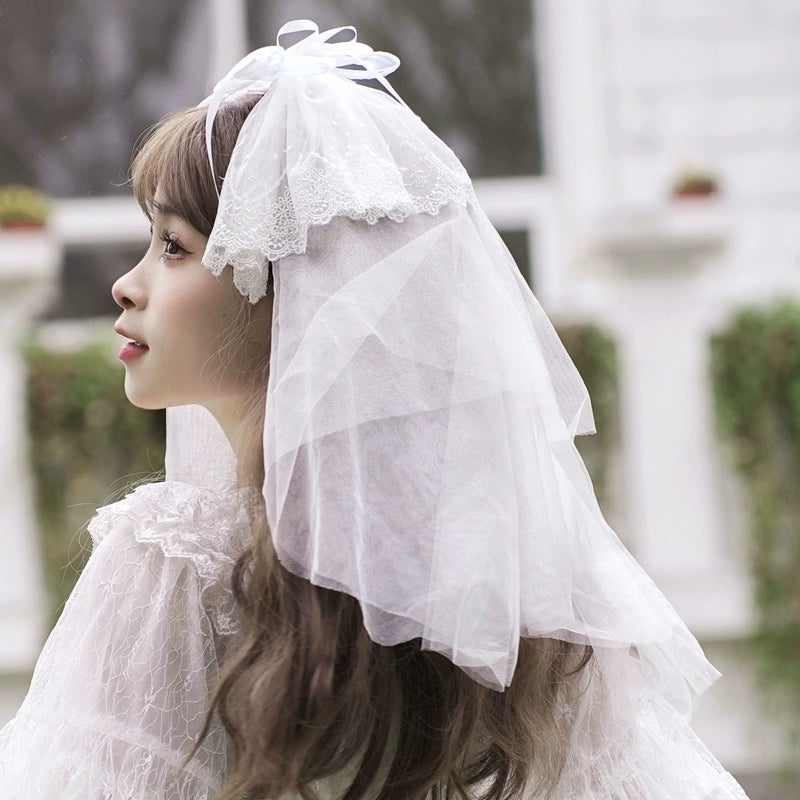 June Bride リボン付きベール