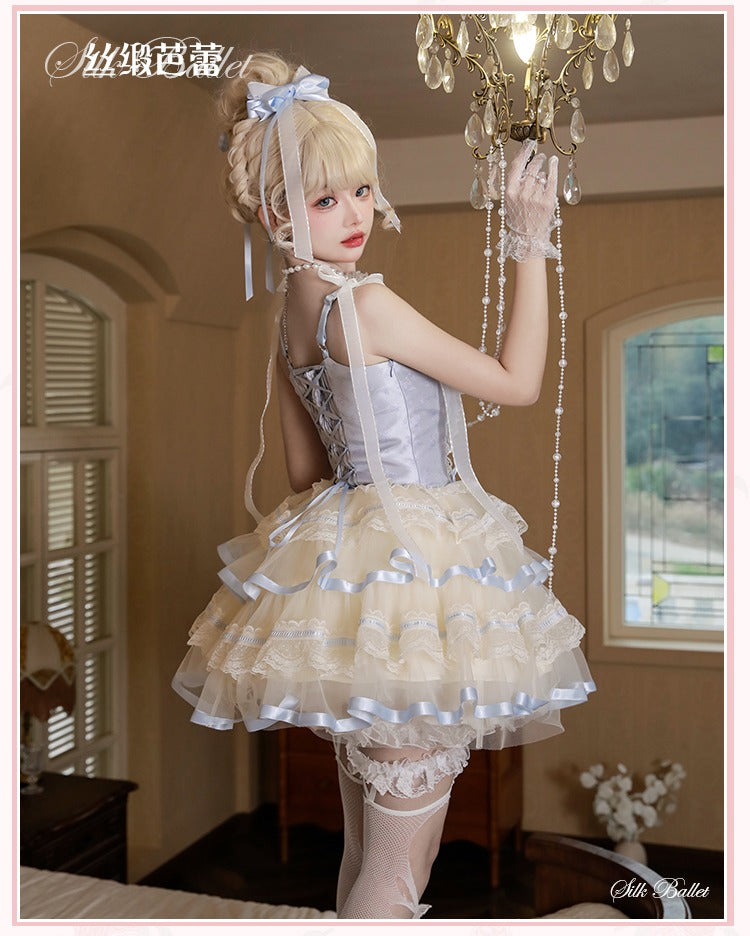 【受注予約1/23まで】Silk Ballet ジャンパースカート・ショート丈