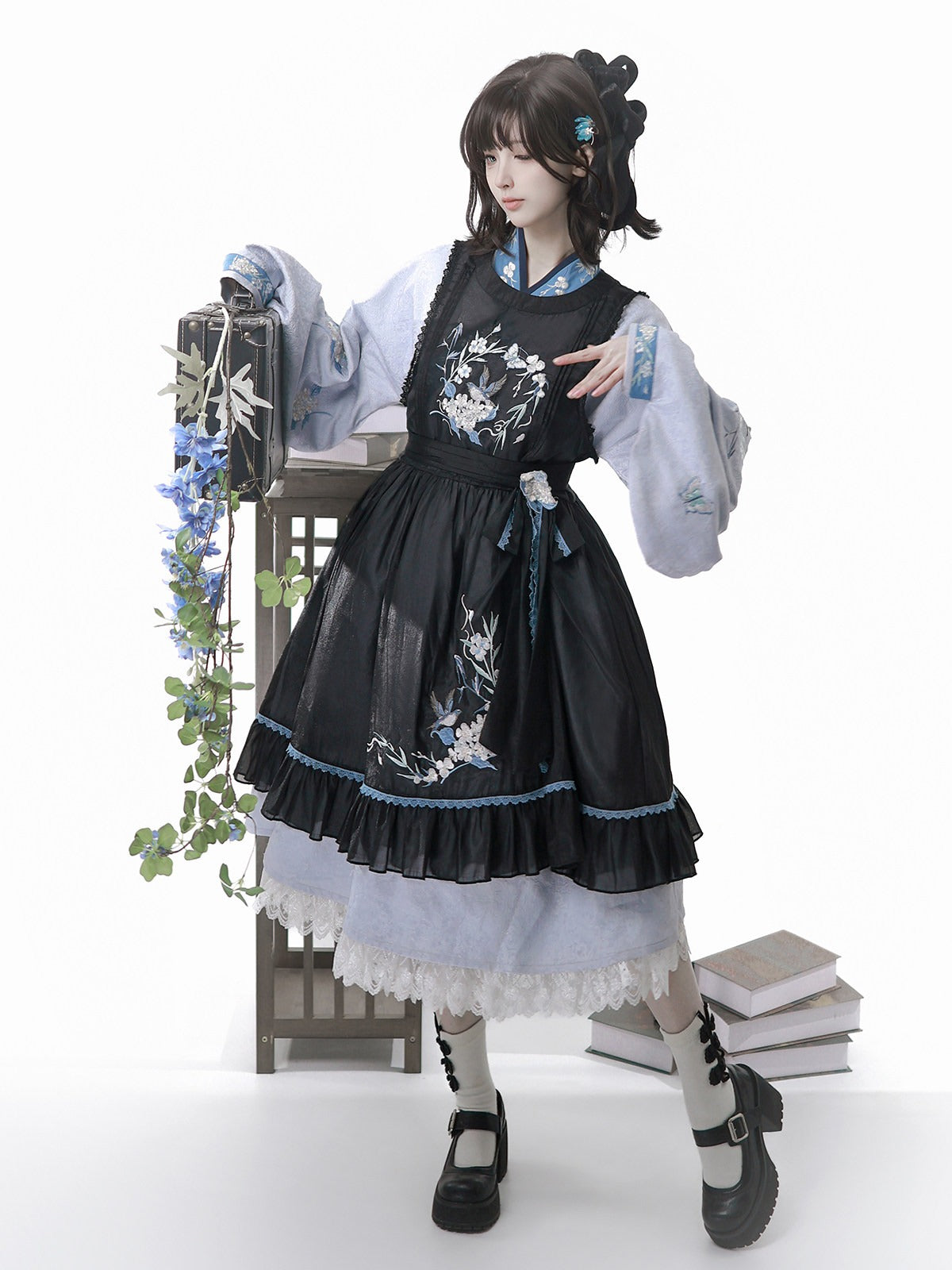 竹映梅雪 華ロリワンピースセット