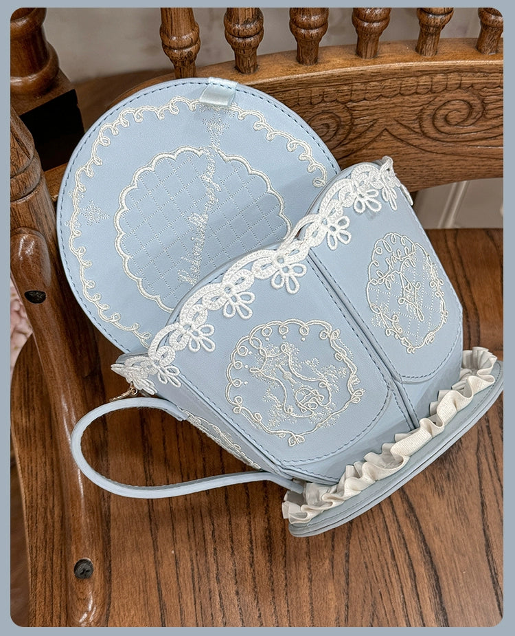 [Pre-orders available until 7/8] Antique Porcelain Plates Teacup Bag