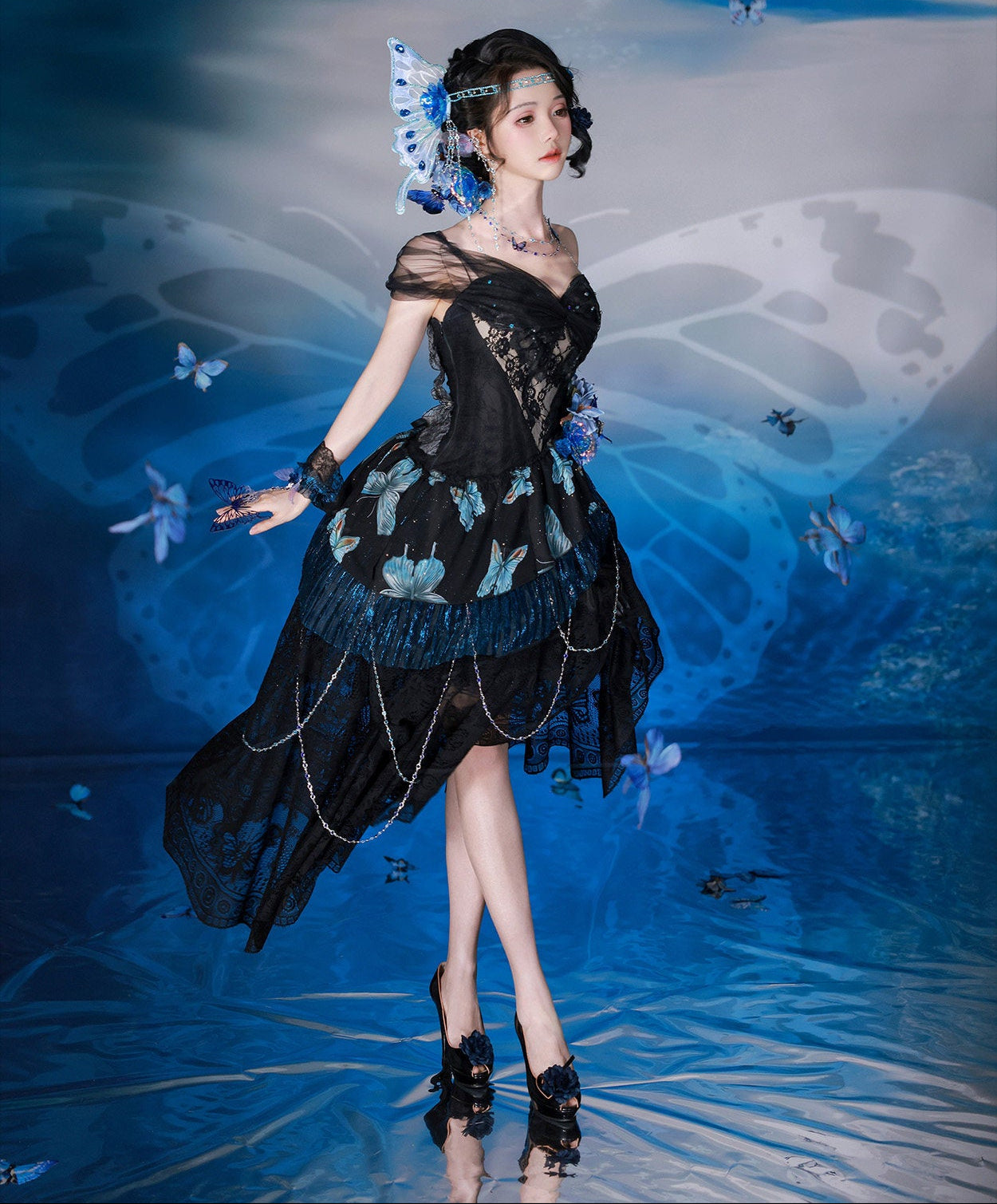 【受注予約12/29まで】夜吻蝶舞  ドレス