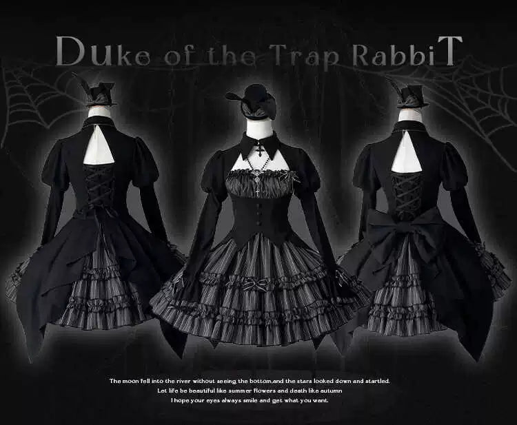 【受注予約9/18まで】Duke of the Trap Rabbit ストライプワンピース