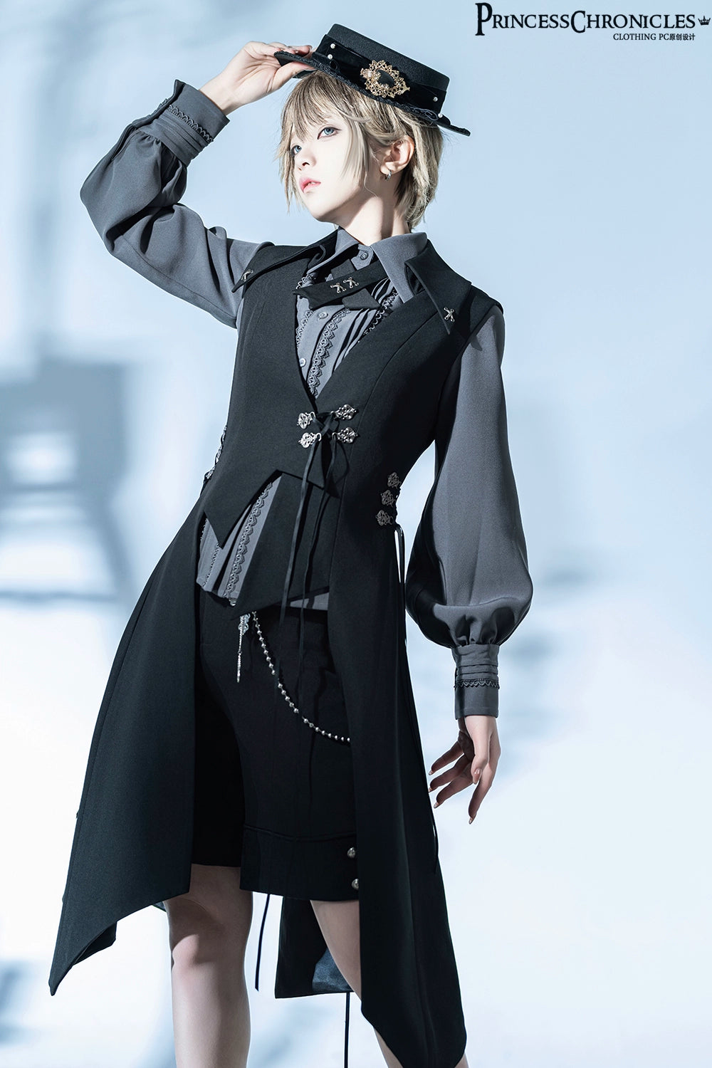 予約販売】Crimson Ash 皇子系ロングベスト – ロリータファッション 予約販売】Crimson Ash 皇子系ロングベスト – ロリータファッション