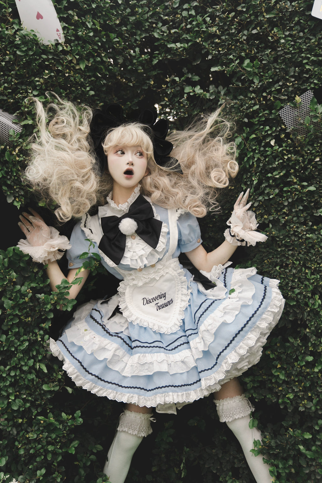 【再販・受注予約7/16まで】Fairydoll Maid ミニ丈半袖ワンピース エプロン・ドロワーズ付き