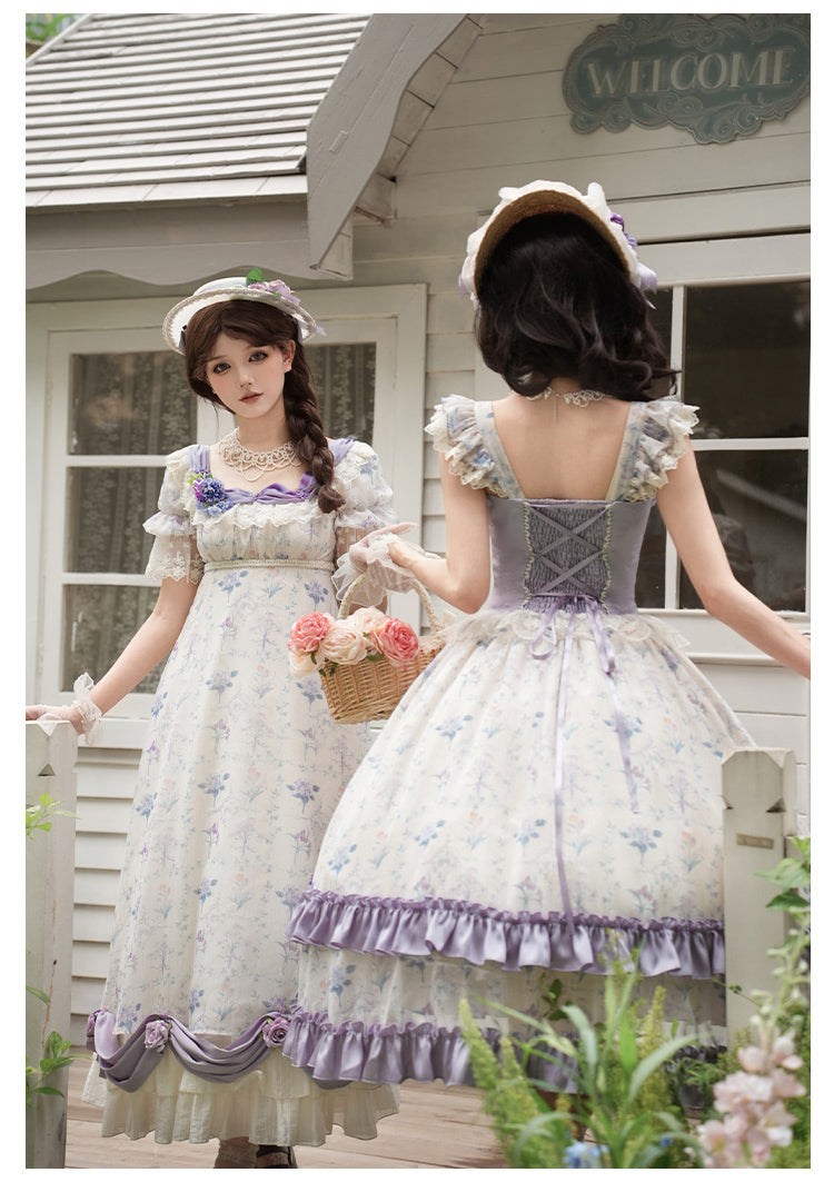 予約販売】Iris Bouquet 2段フリルジャンパースカートセット