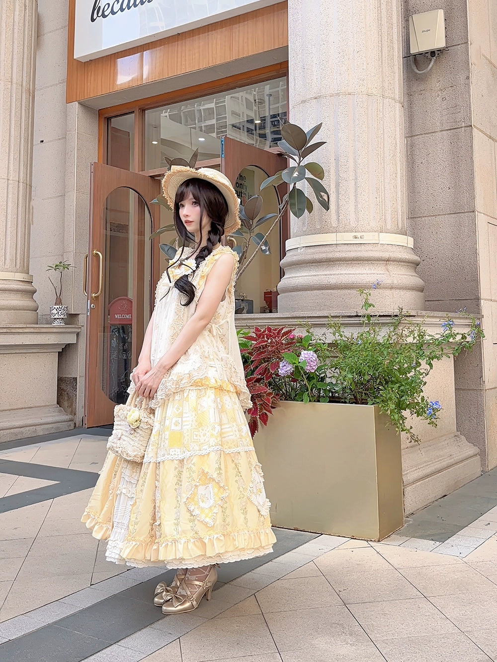 【予約販売】Pathwork Garden カントリー風プリントスカート