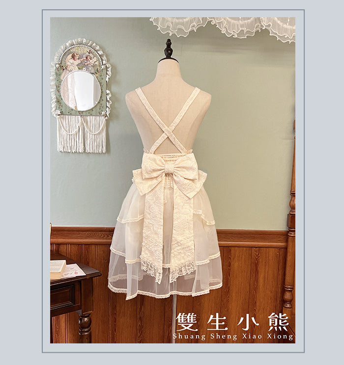 【受注予約4/28まで】Camellia Dream ヴェール付サスペンダーショートパンツ