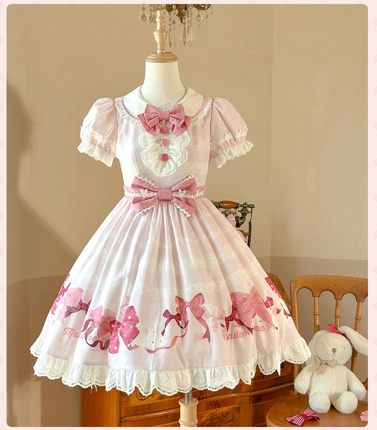 【受注予約6/11まで】Bow Rabbit プリントワンピース