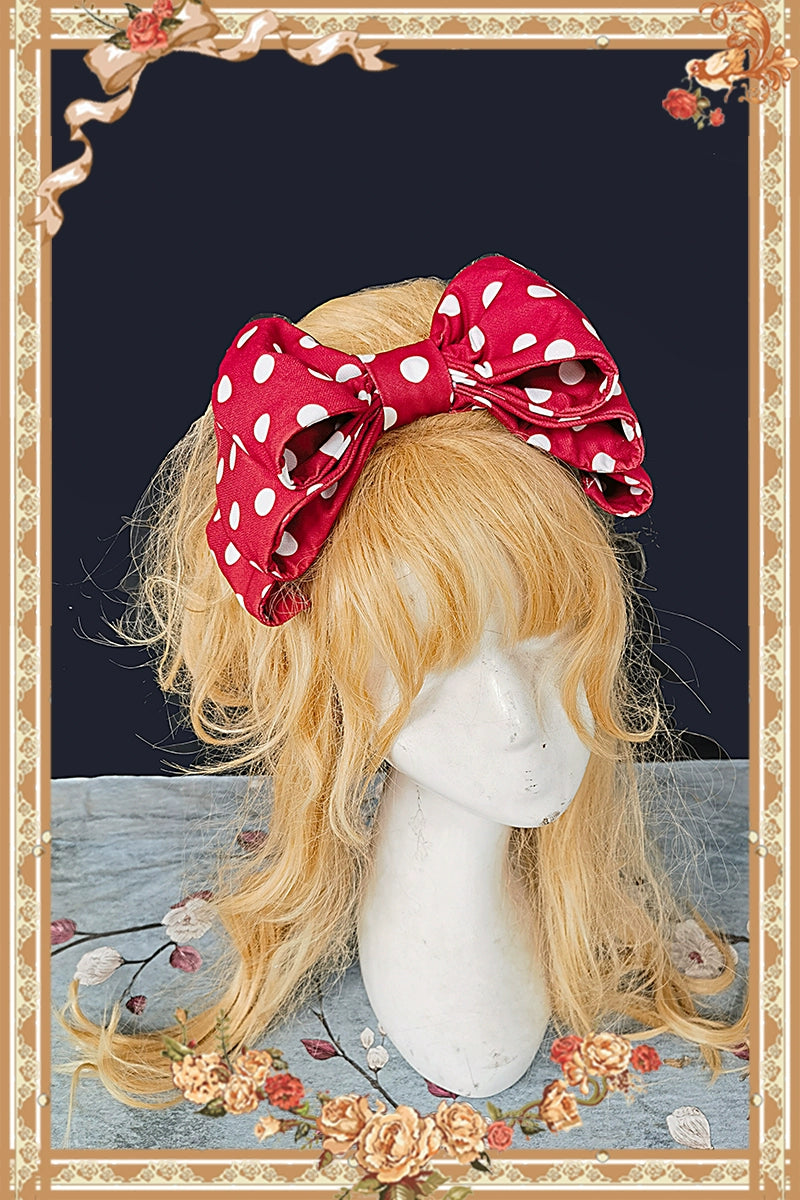 Mushroom Owl Polka Dot Ribbon Headband