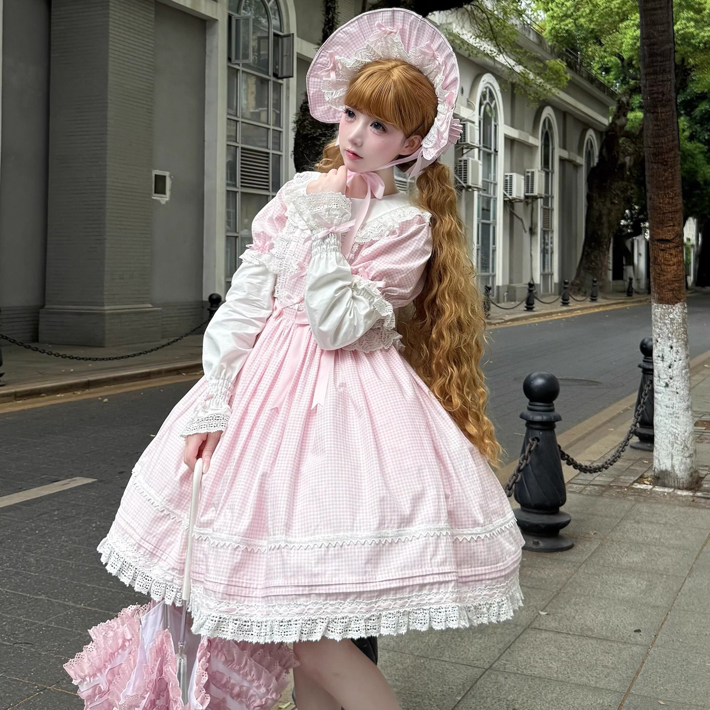 【受注予約5/21まで】Laura's Doll 付け袖付ワンピース・全5色