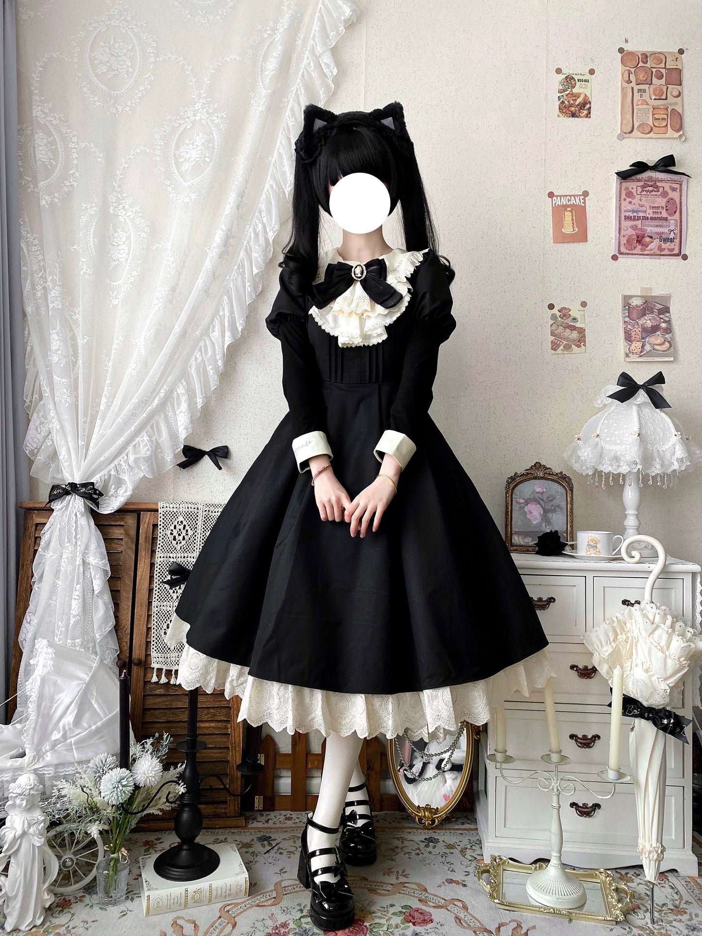 Classical Maid Ribbon Dress