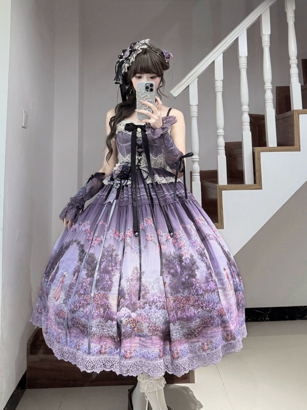 [Pre-orders available until 2/26] Romantic Rose Print Jumper Skirt