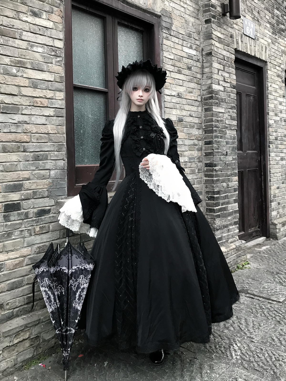 【受注予約11/4まで】Silver Mist 姫袖ゴシックワンピース