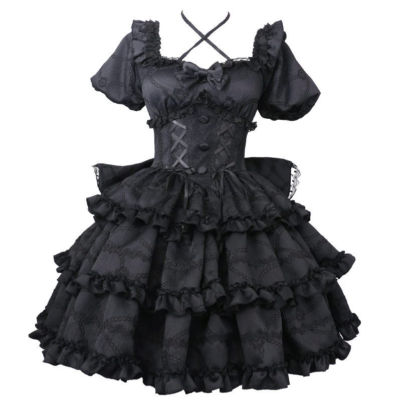 【予約販売】Puff Rose クロスネックワンピース 全4色