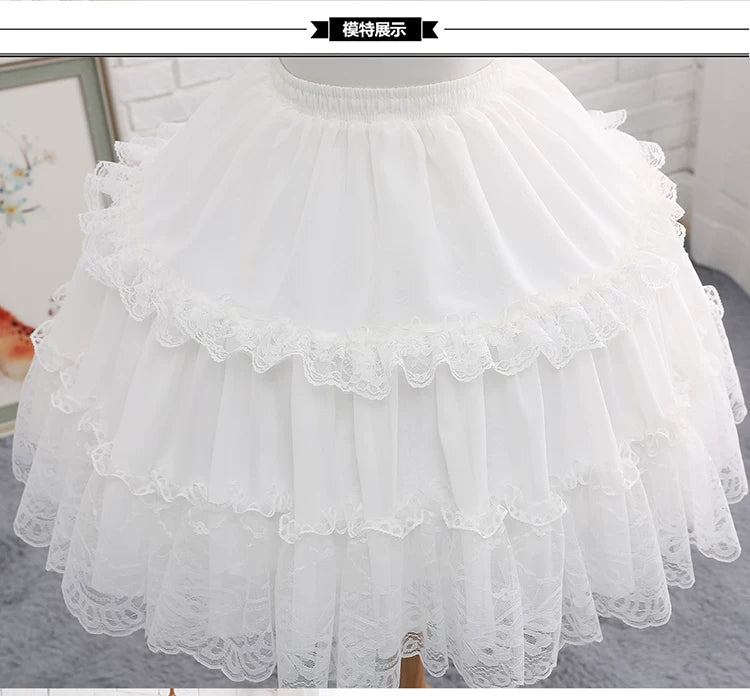 レース付きワイヤー入りパニエ46cm