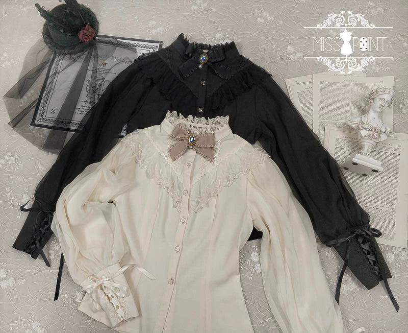 【予約販売】英国クラシカルロリィタ スタンドカラーブラウス【合わせ買いで20%off】