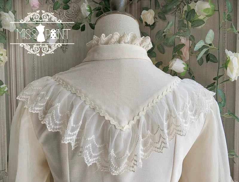 【予約販売】英国クラシカルロリィタ スタンドカラーブラウス【合わせ買いで20%off】