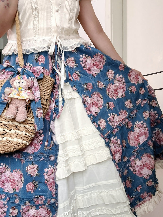 [Pre-orders until 9/9] Bouquets for Autumn Days Strap Skirt