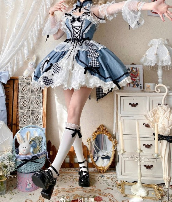 Alice in China  ハートとチェックのセットアップ
