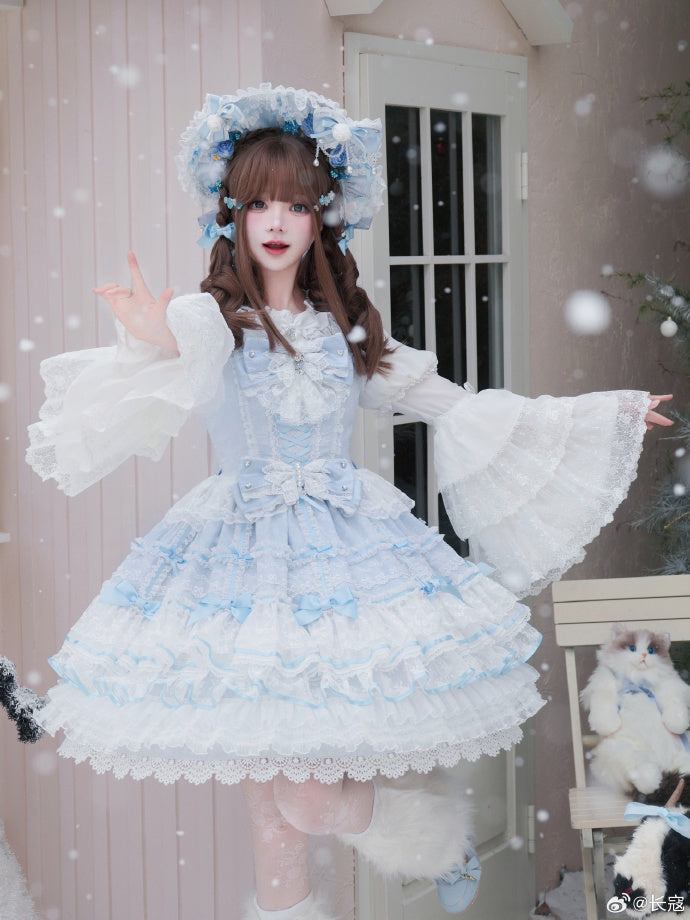 [Pre-orders available until 2/5] Wishing Star Doll-style Jumper Skirt - Pastel Blue