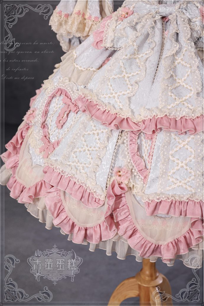 [Pre-orders available until 2/12] Antique Cake Heart Lolita Dress - Pastel Blue