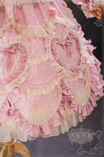 [Pre-orders available until 2/12] Antique Cake Heart Lolita Dress - Pink