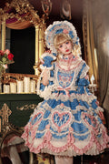 [Pre-orders available until 2/12] Antique Cake Heart Lolita Dress - Blue