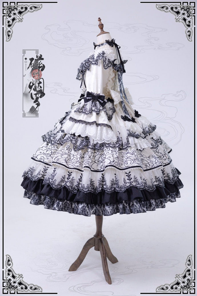 【受注予約8/27まで】Cizhou Ware Black ラグジュアリードレス・ロング丈