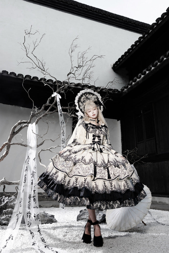 【受注予約8/27まで】Cizhou Ware Black ラグジュアリードレス・ロング丈