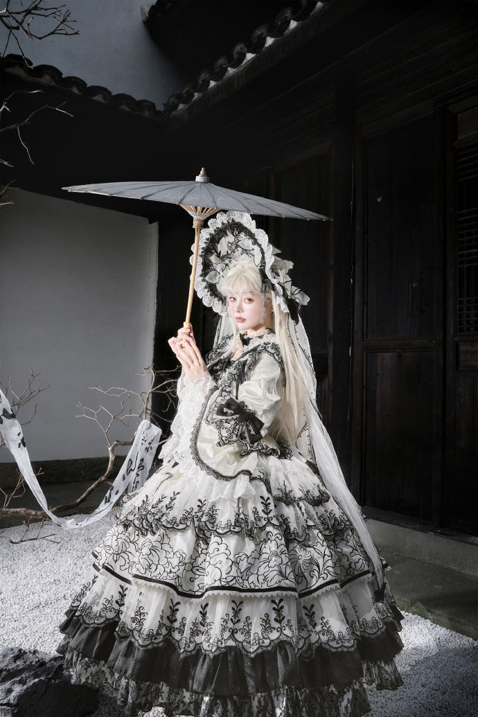 【受注予約8/27まで】Cizhou Ware Black ラグジュアリードレス・ロング丈