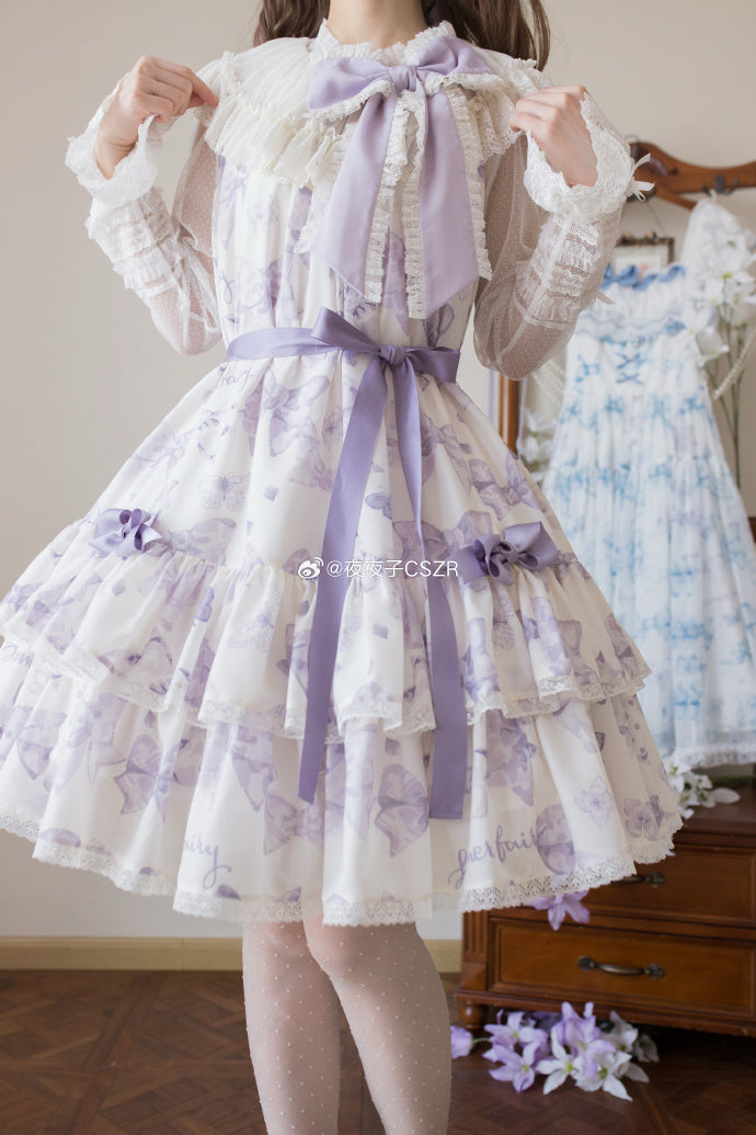 [Pre-orders available until 2/10] Ribbon Eternal Garden short tiered jumper skirt