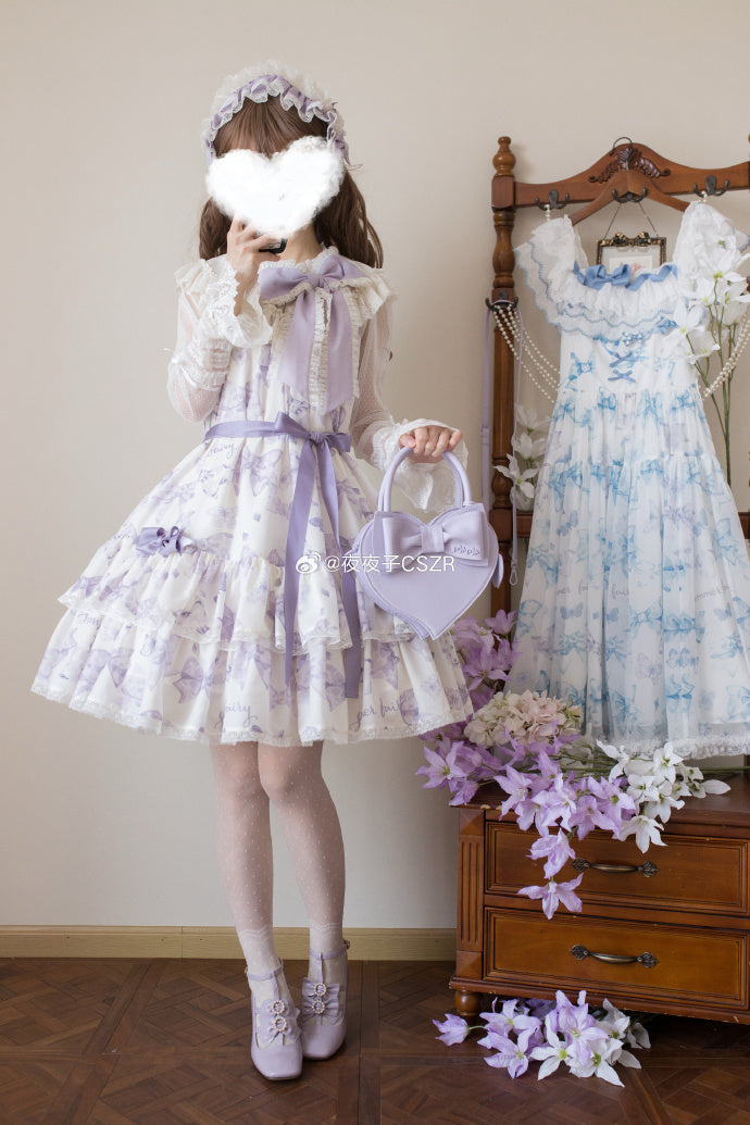 [Pre-orders available until 2/10] Ribbon Eternal Garden short tiered jumper skirt