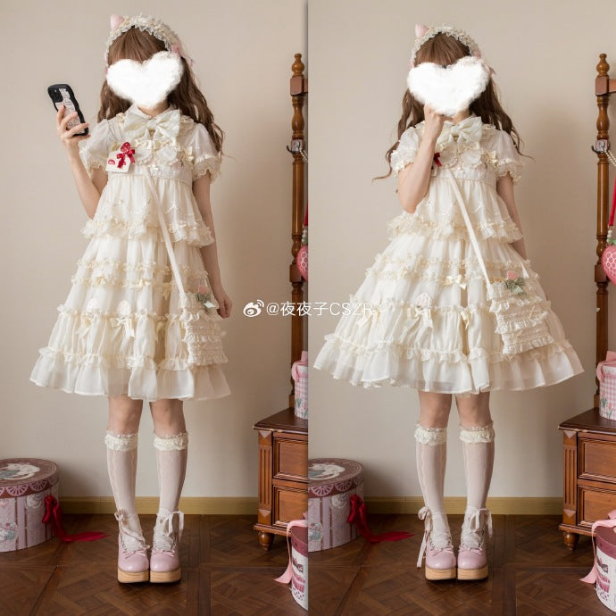 [Pre-orders until 2/10] Swing Strawberry Angel Frill Jumper Skirt